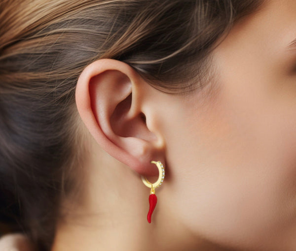 Celine Cornicello Gold Hoops