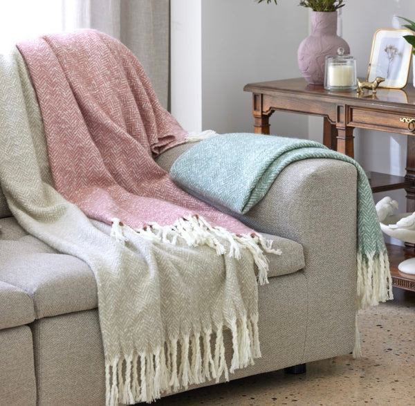 Herringbone Rosewood Throw