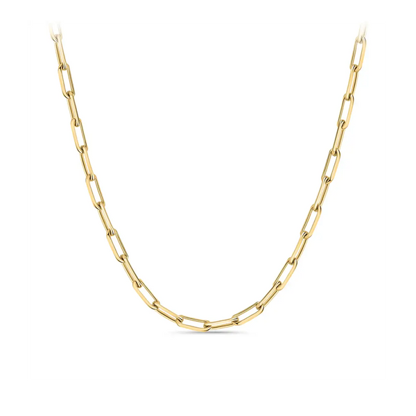 18k Gold Plated stainless steel Paperclip necklace