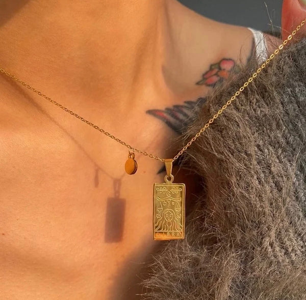 Waterproof Tarnish Free Zodiac Starsign Necklace 18k Gold Plated Byou Designs