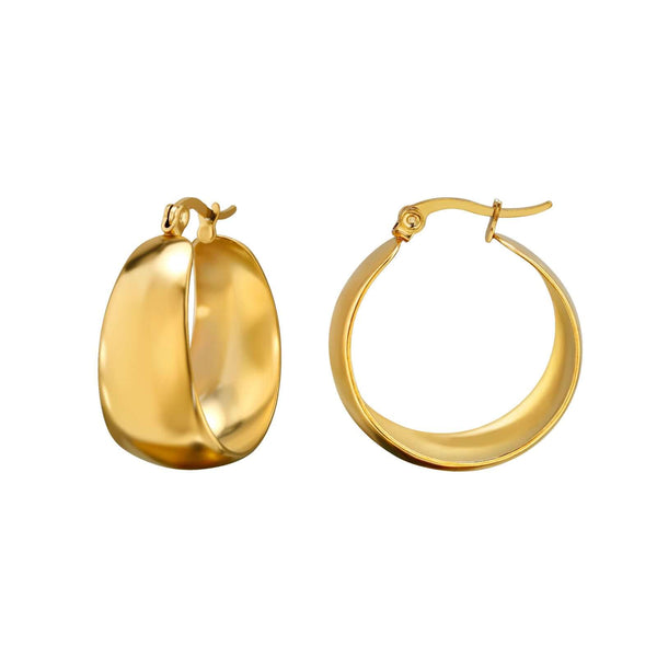 Stainless Steel Gold Hoop Earrings