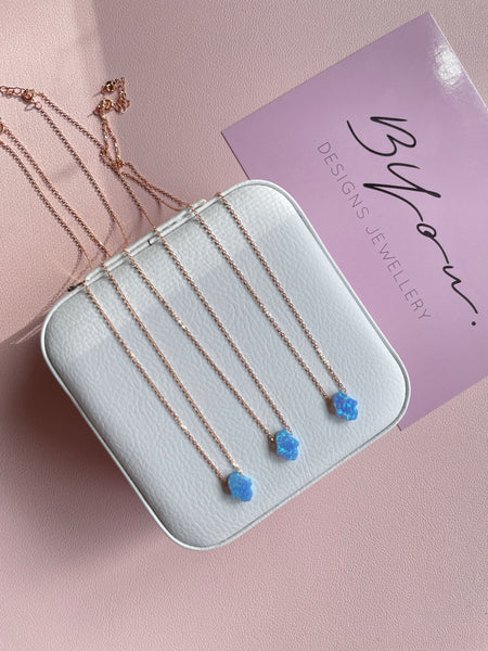 Girls Hamsa Necklace Rose Gold Chain