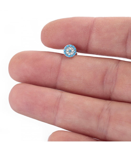 Sophia Turquoise Evil Eye Earrings
